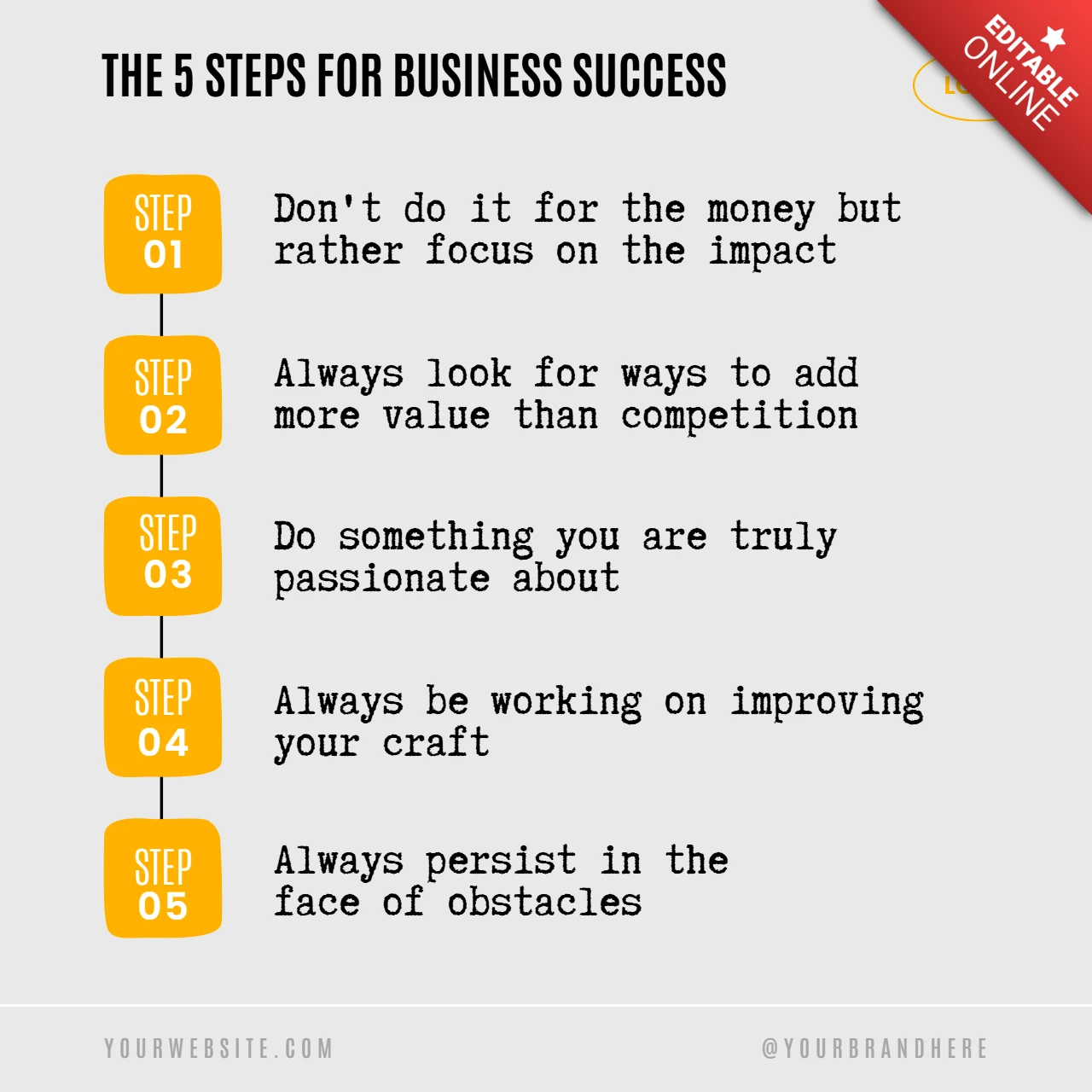 Business Success Steps Instagram Post Design Template