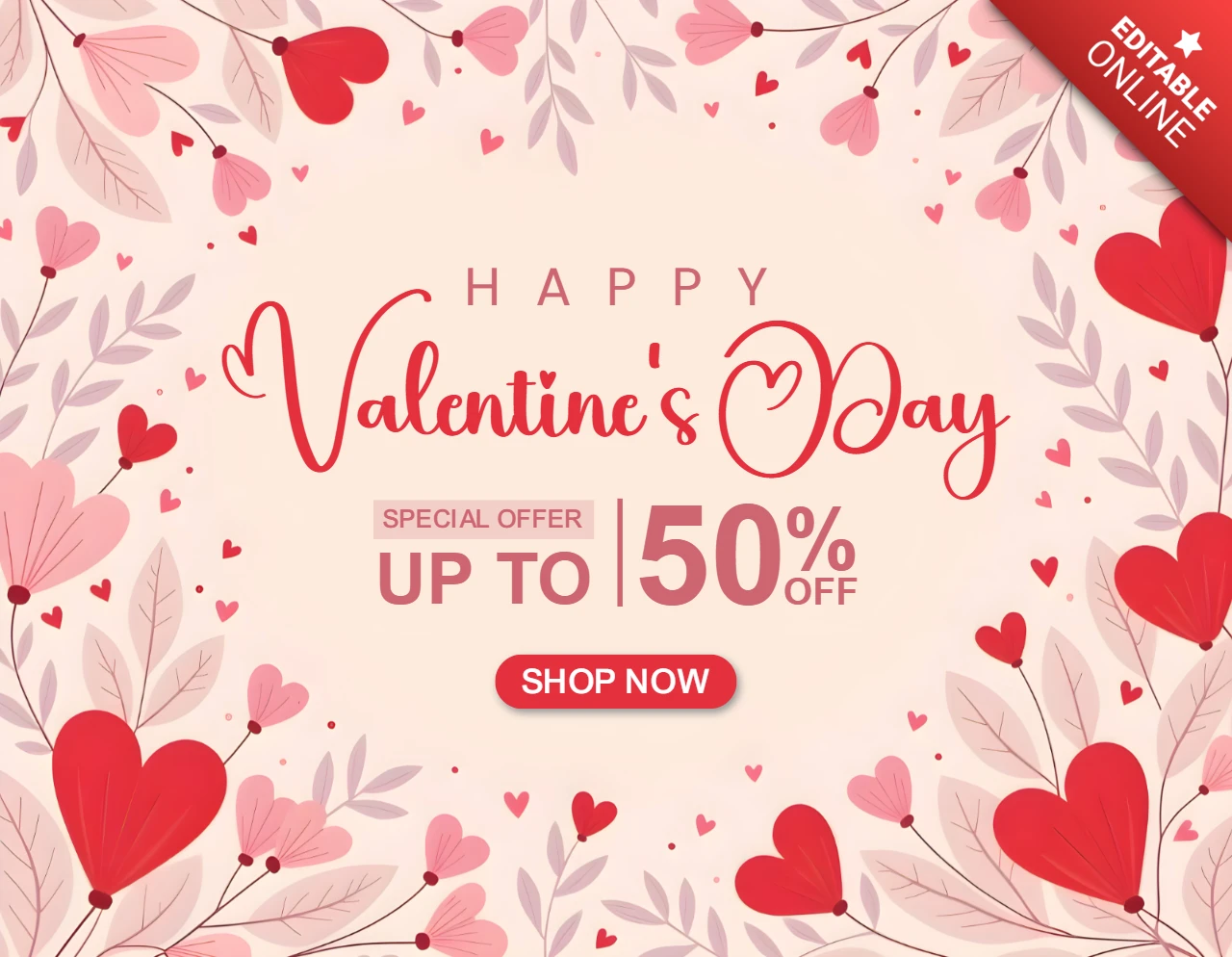 Modèle de conception d'une offre spéciale pour la Saint-Valentin