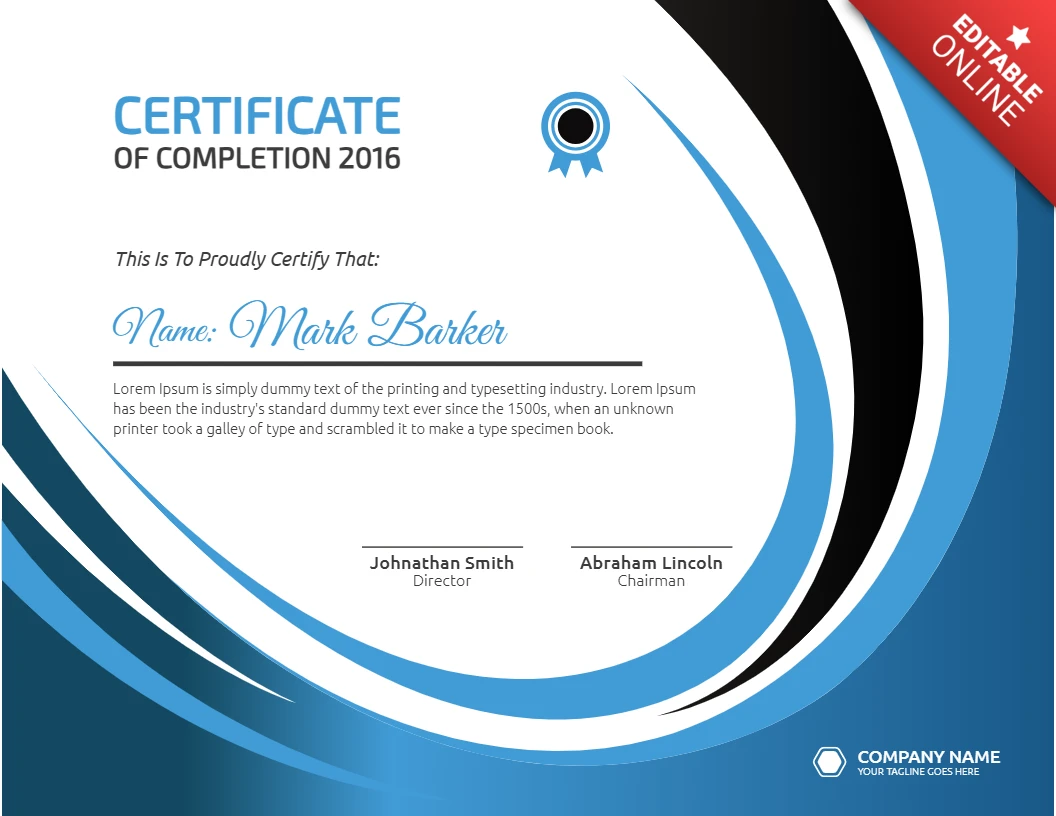 Abstracte moderne professionele zakelijke certificaat post ontwerpsjabloon