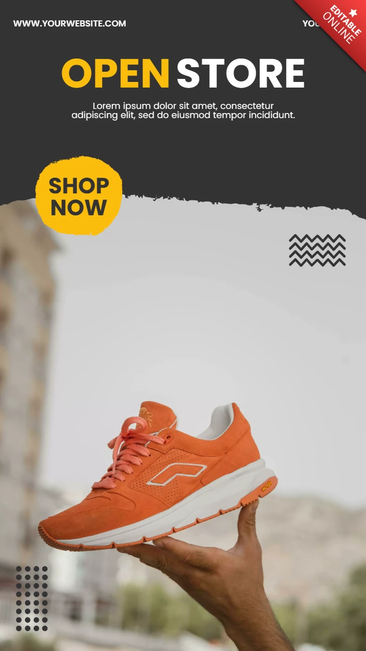 Turnschuhe verkauf banner social media geschichte post design vorlage