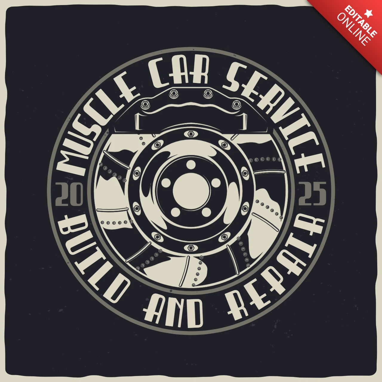 Muscle car Service T-Shirt Design Template