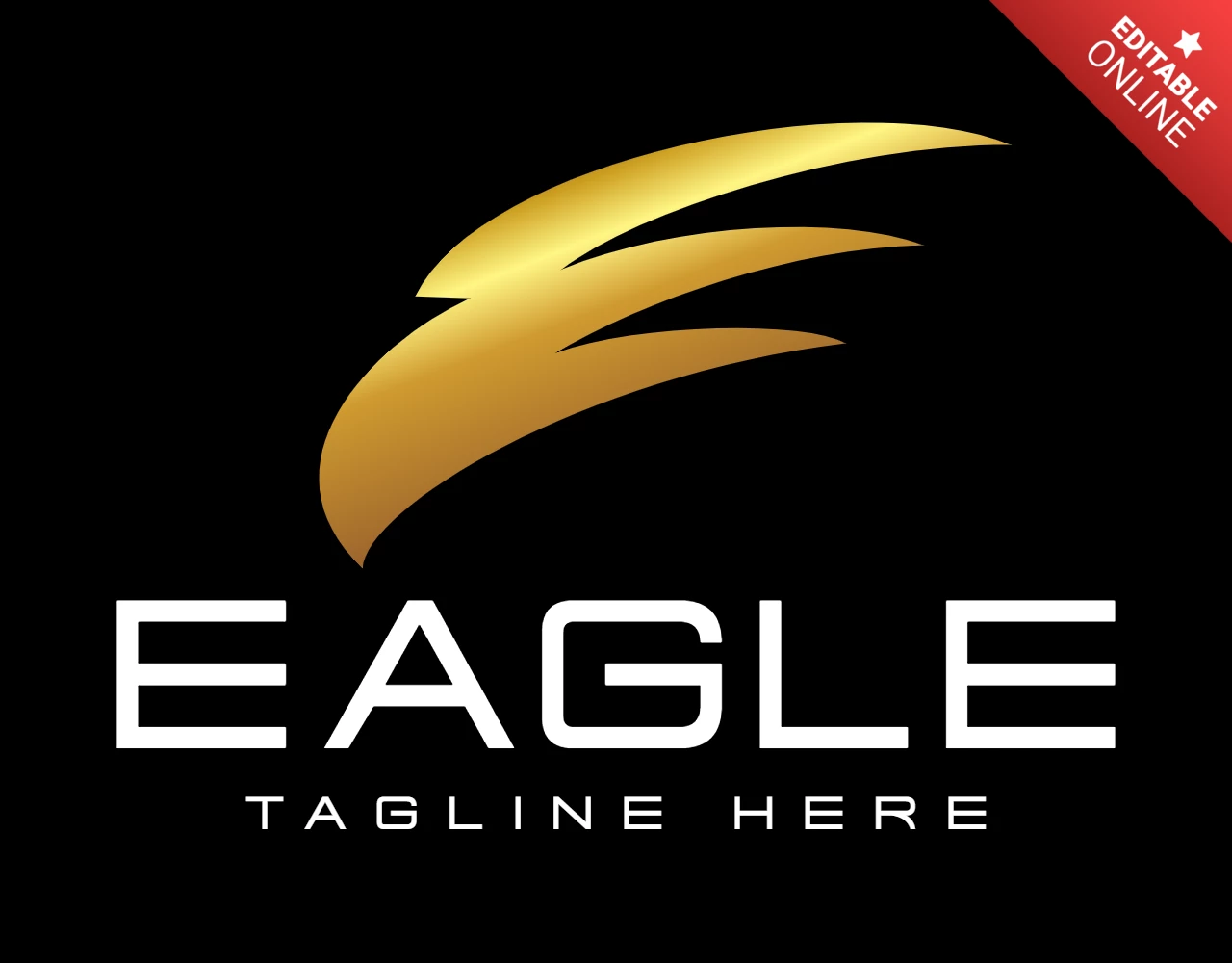 Buchstabe e adler logo design vorlage