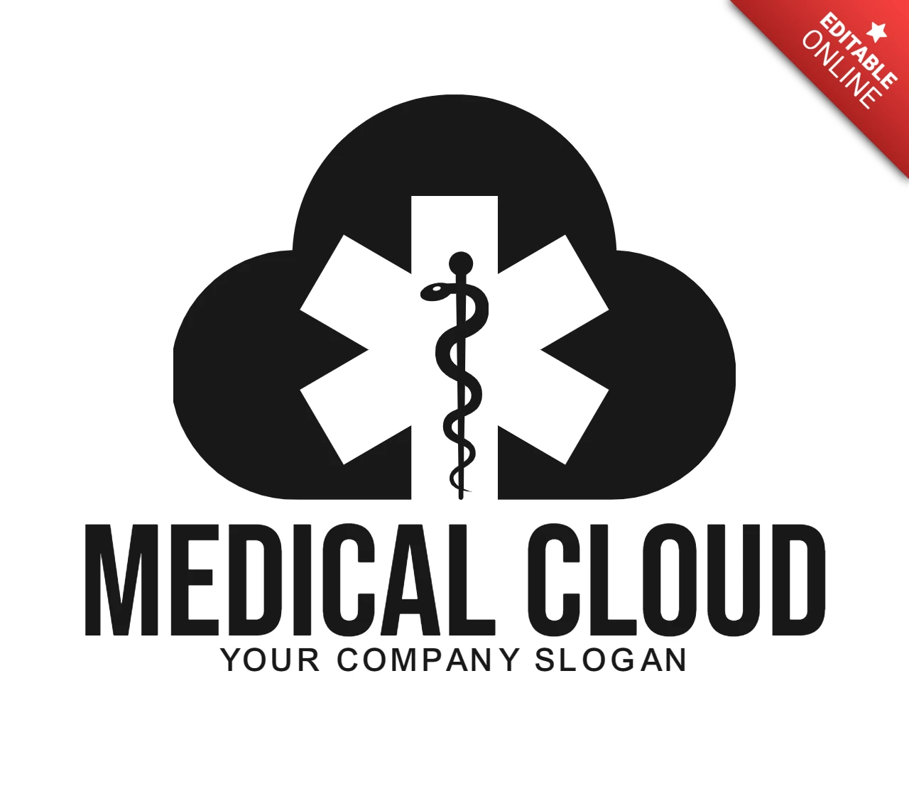 Medical Cloud Logo Design Template