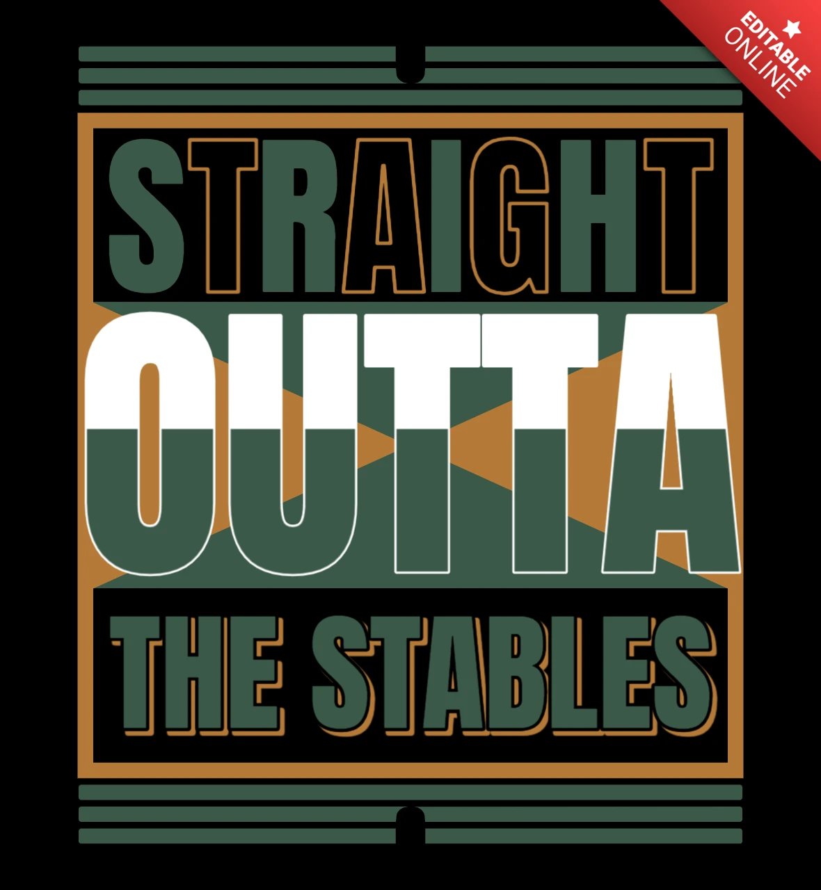 Design de camiseta de corrida de cavalos direto do estábulo