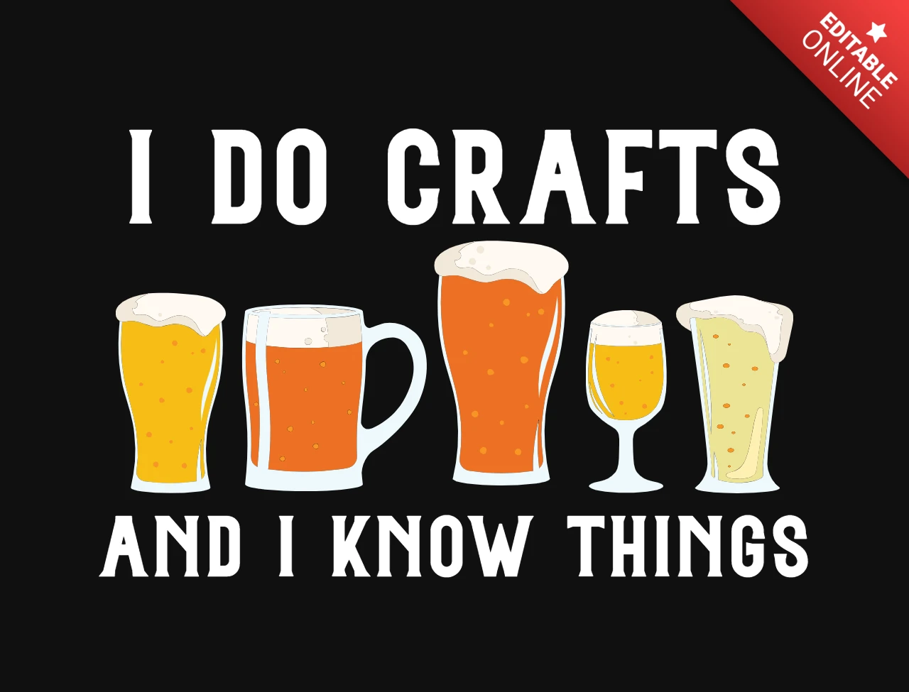Craft bira i do crafts tişört tasarım şablonu