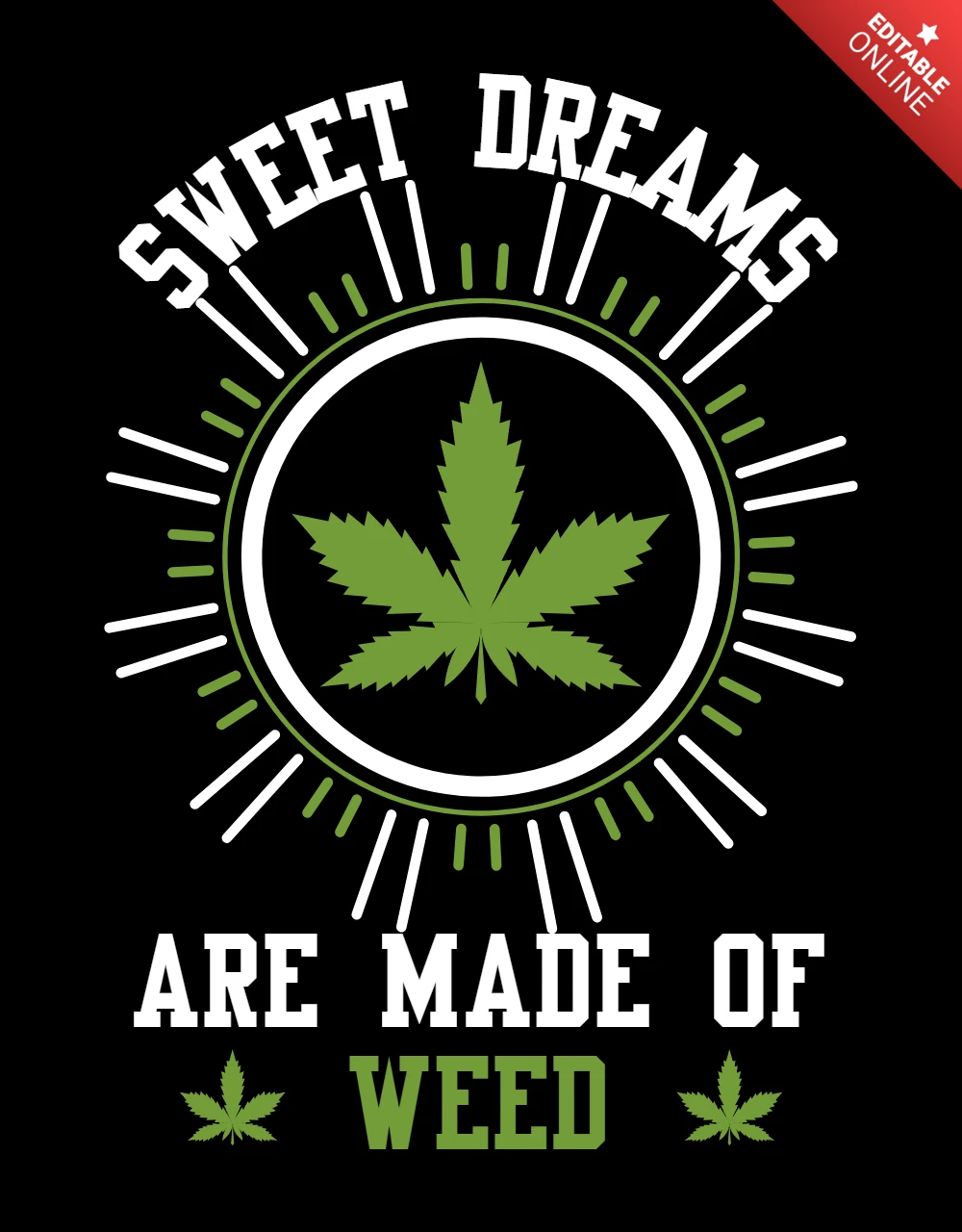 Süßer traum sind aus kraut gemacht t-shirt design vorlage