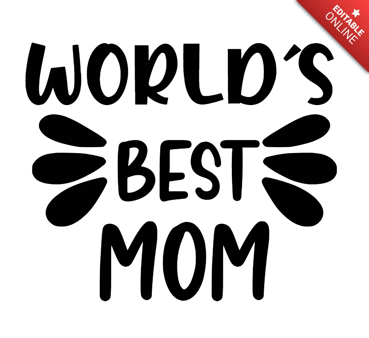 World's Best Mom Mother Day T-shirt Template