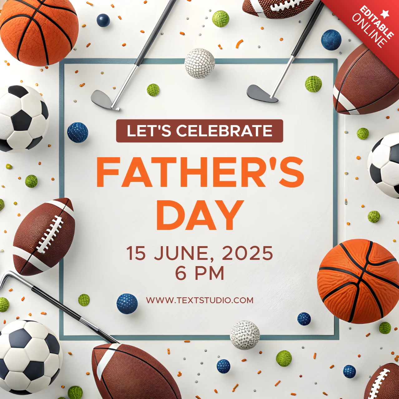 Sports-Themed Father's Day Celebration Template Design