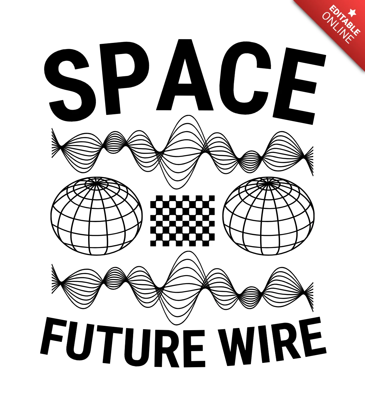 Maglietta con design futuristico di rete cosmica e spazio futuro