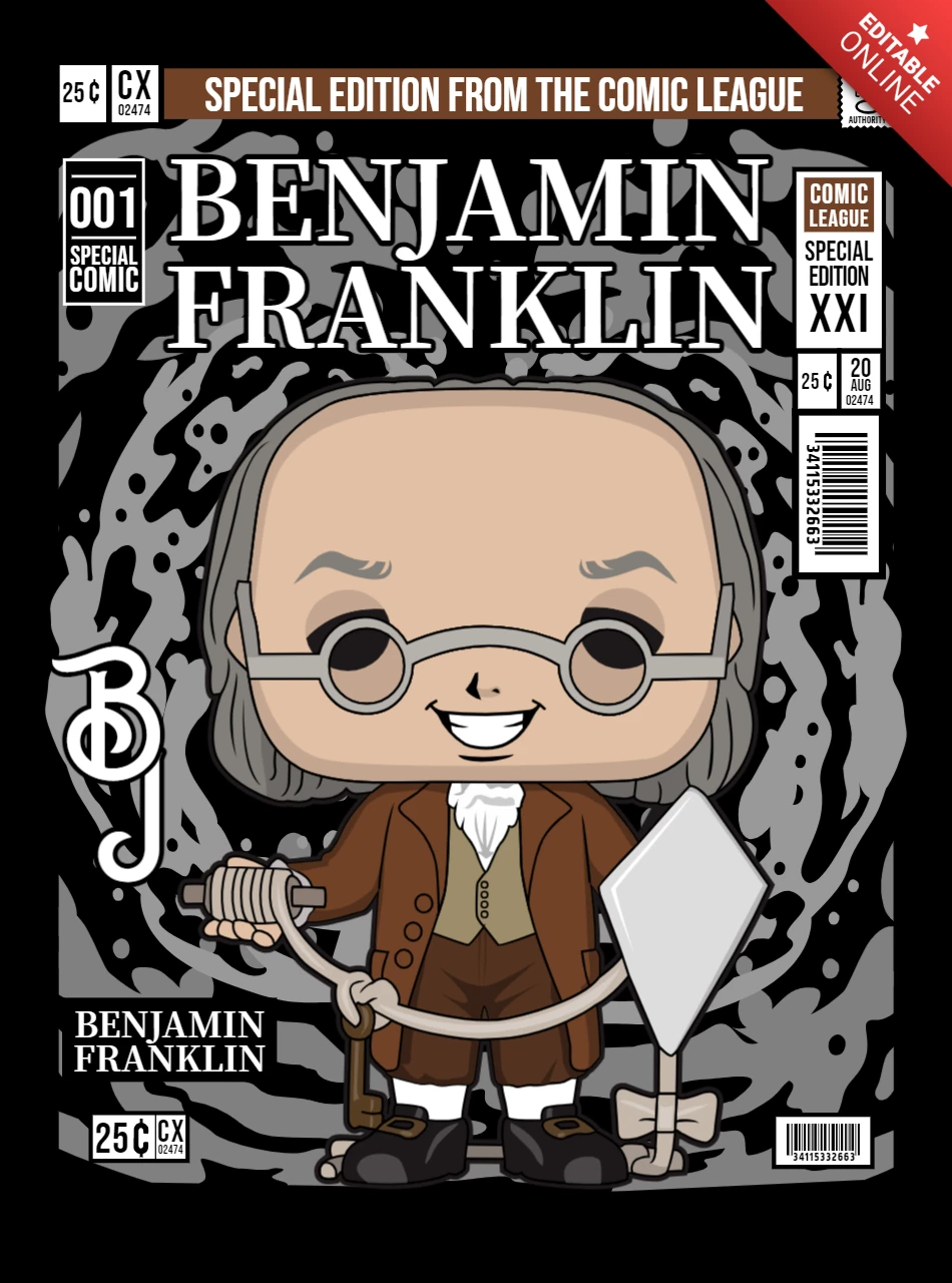 Benjamin franklin, personnage de bande dessinée, modèle de couverture de magazine