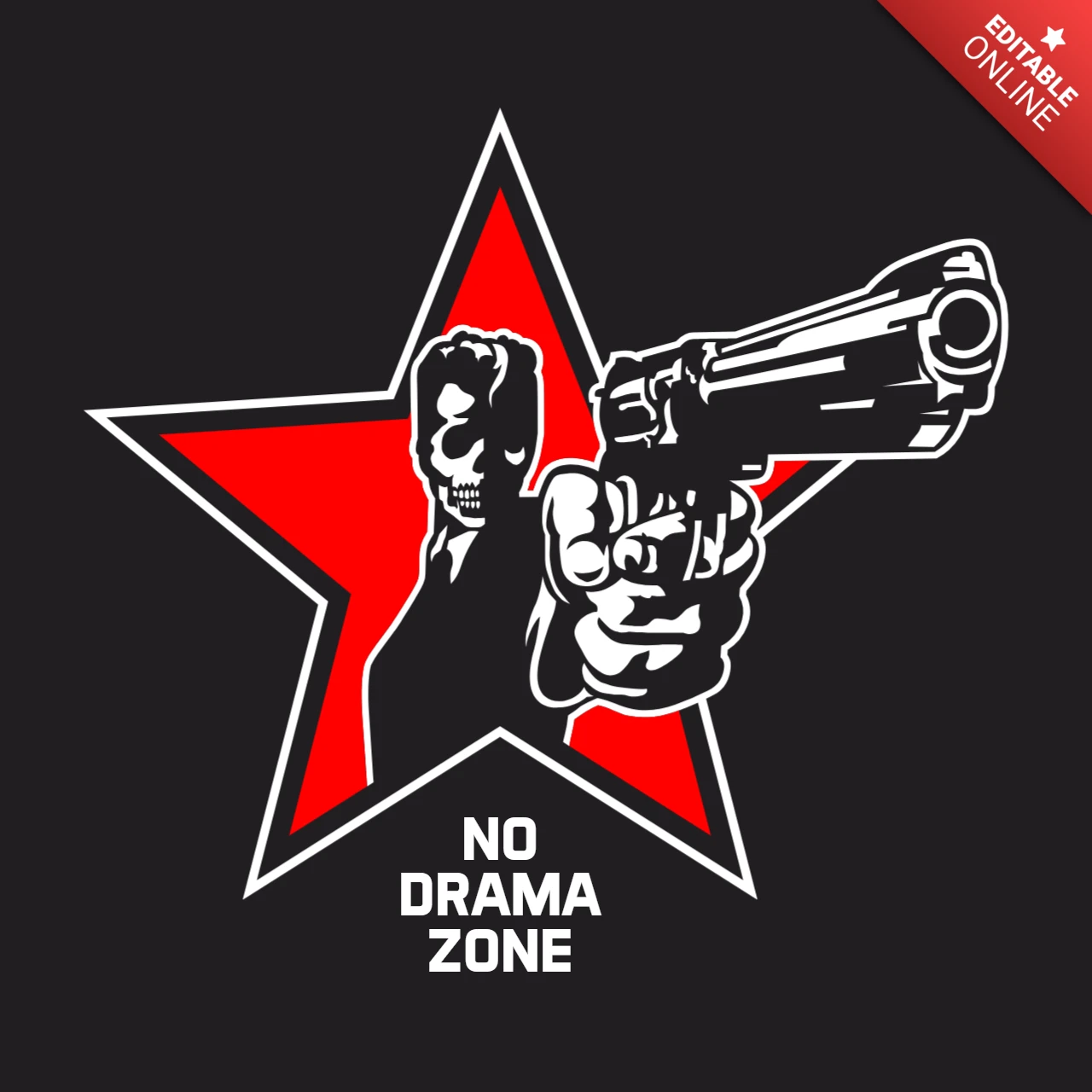 Modèle de t-shirt "No drama zone