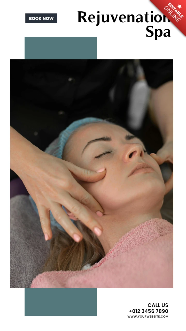 Modèle de conception de publication d'histoire Instagram de centre de spa percutant
