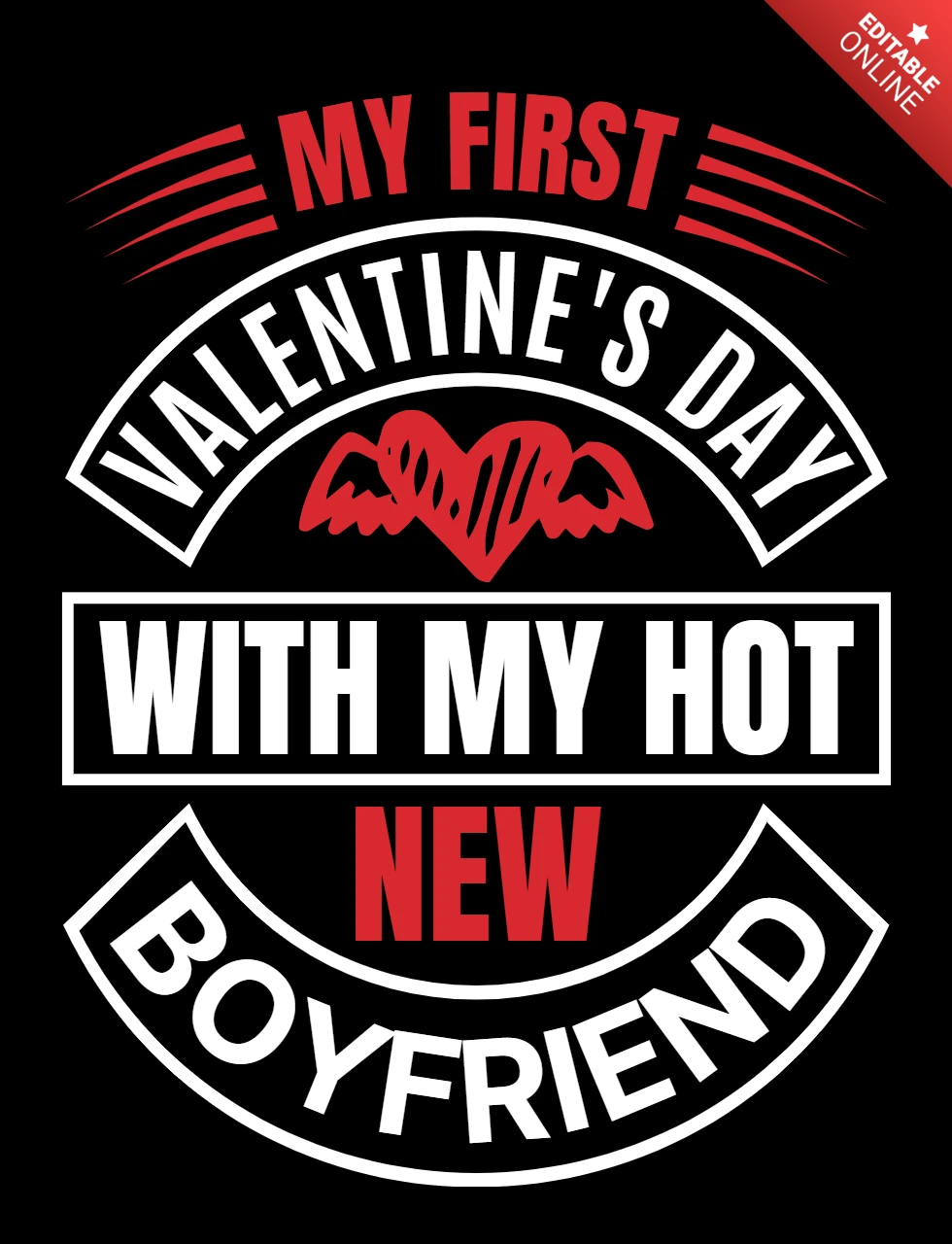 Valentine's Day Love Design Template - My First Day with My Hot New Boyfriend
