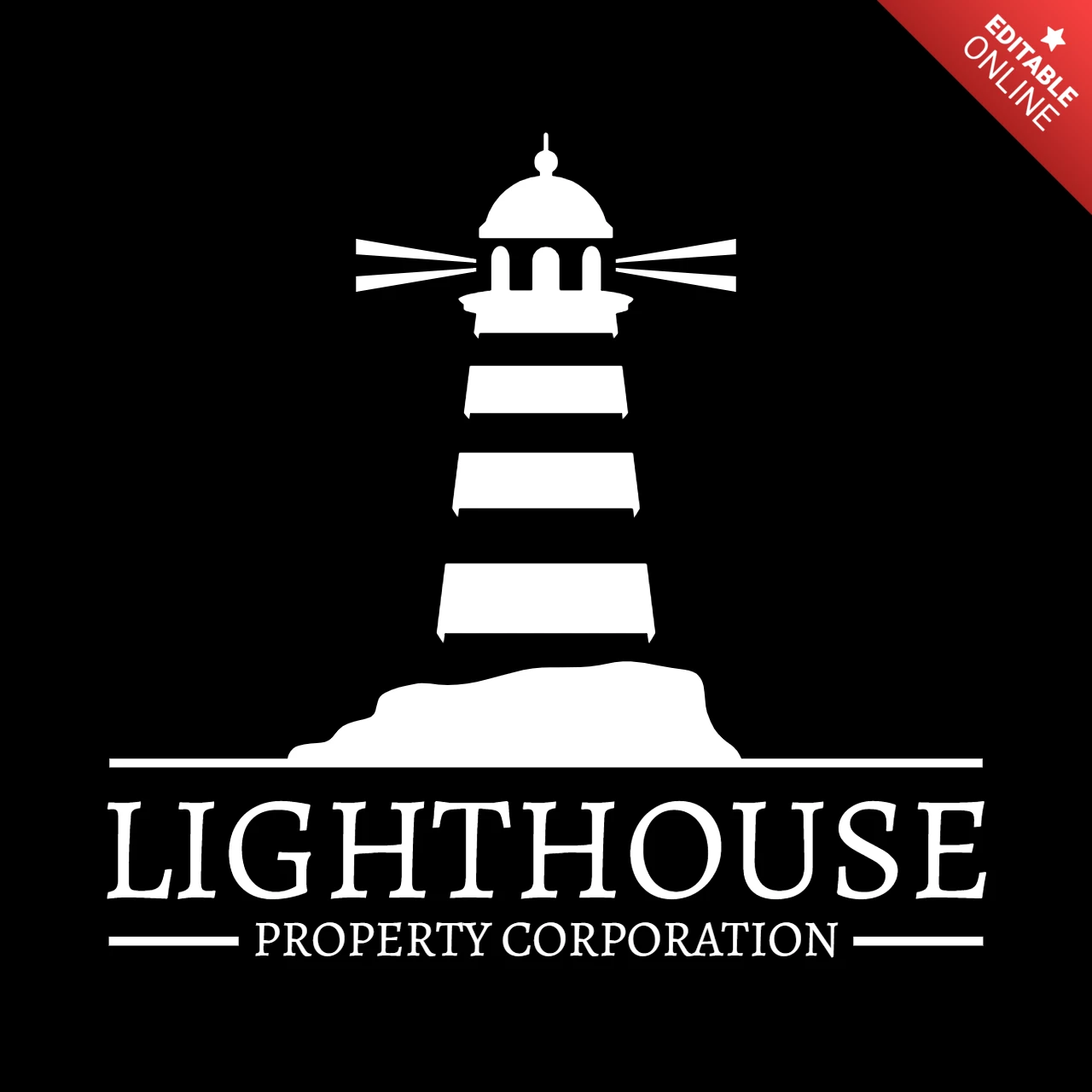 Lichthaus immobilien corporation logo design Vorlage