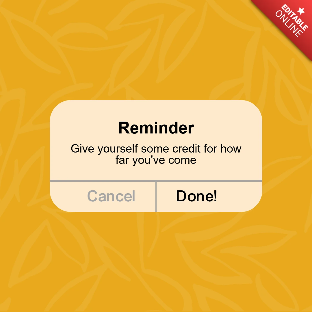 Смартфон вдохновляющие уведомления instagram пост дизайн шаблон