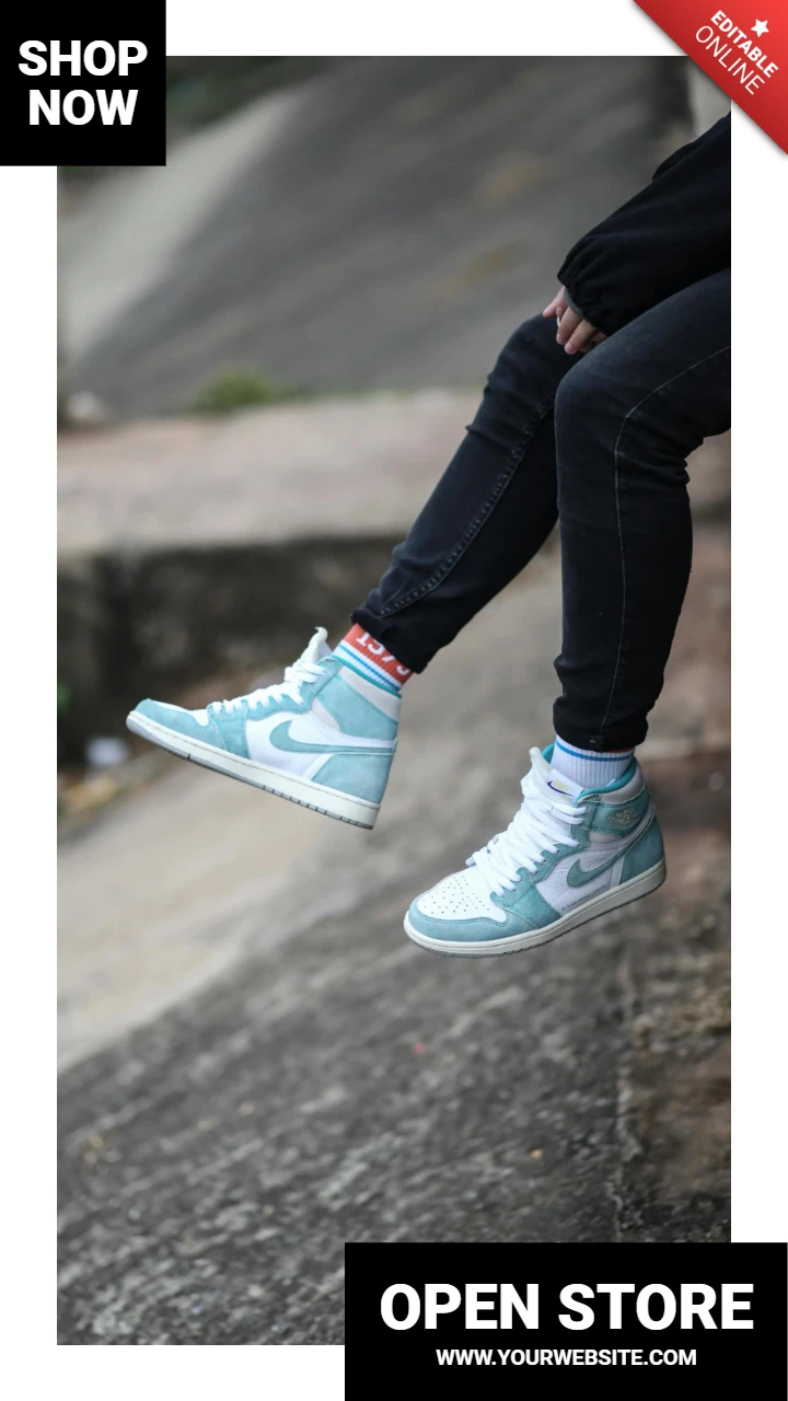 Streetwear sneakers sale instagram story post design template