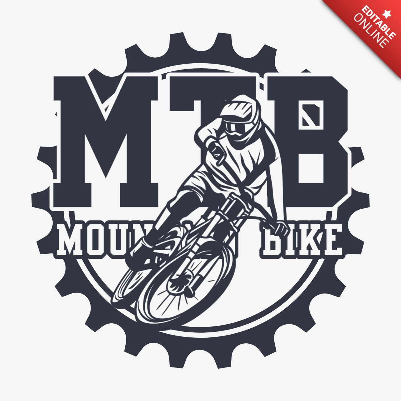 Mountain Bike Logo Design Template