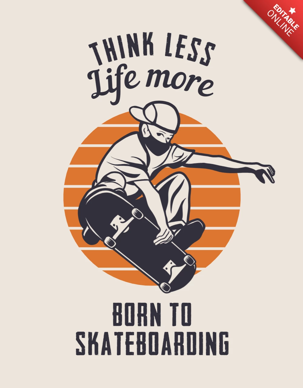 Skateboard offerte vintage poster ontwerpsjabloon