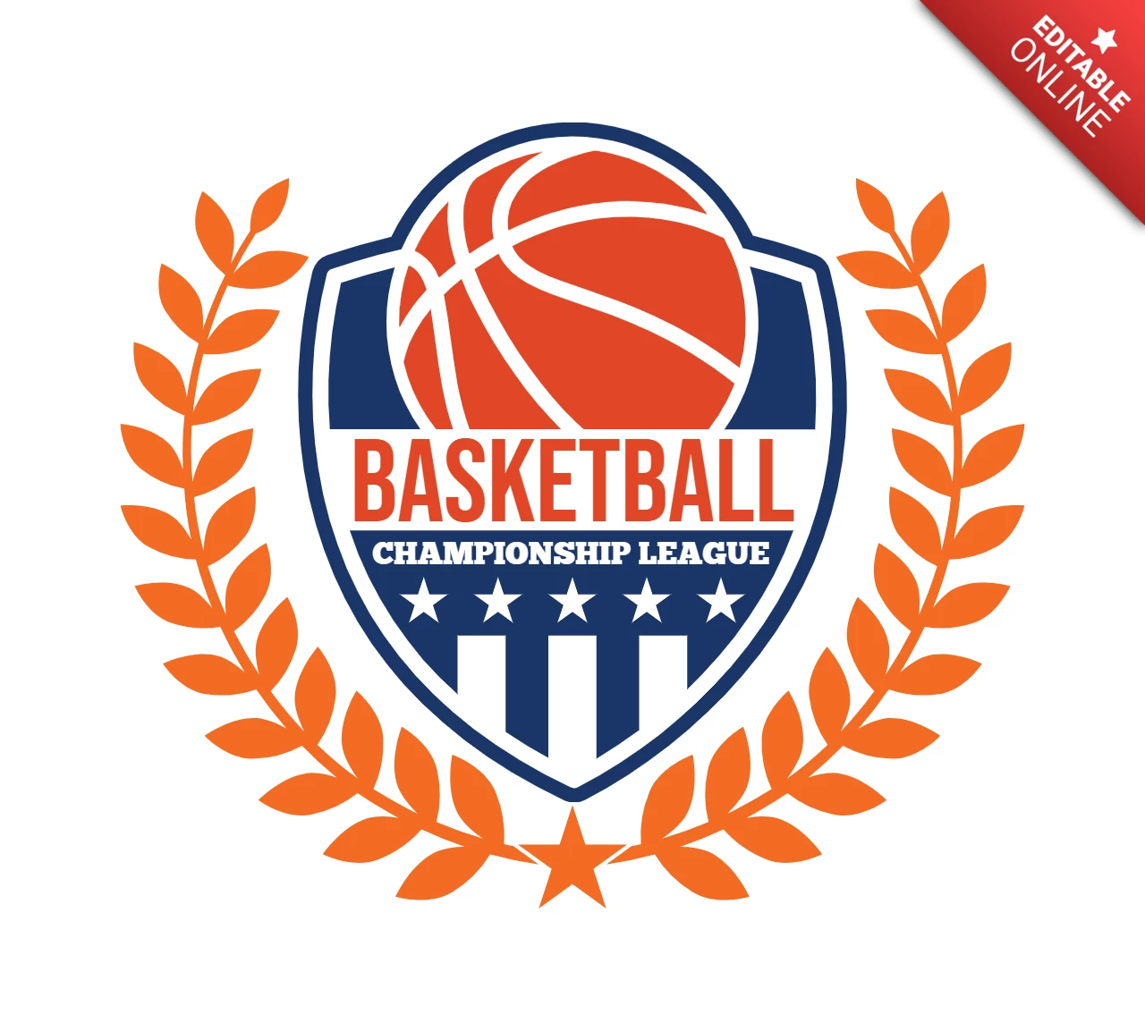 Basketball Sports Club Badge Logo Design Template