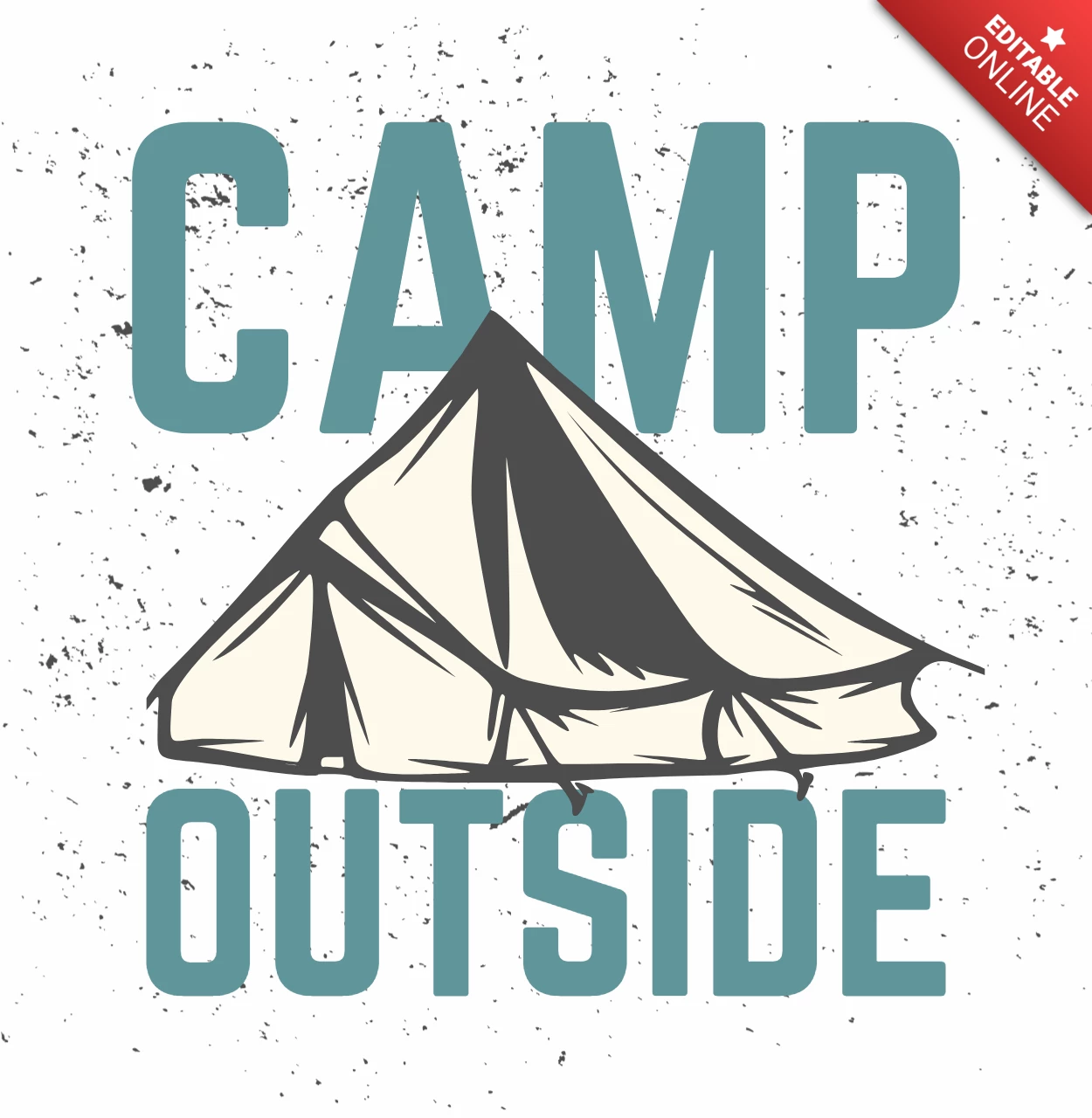 Modèle de conception de t-shirt vintage pour tente de camping