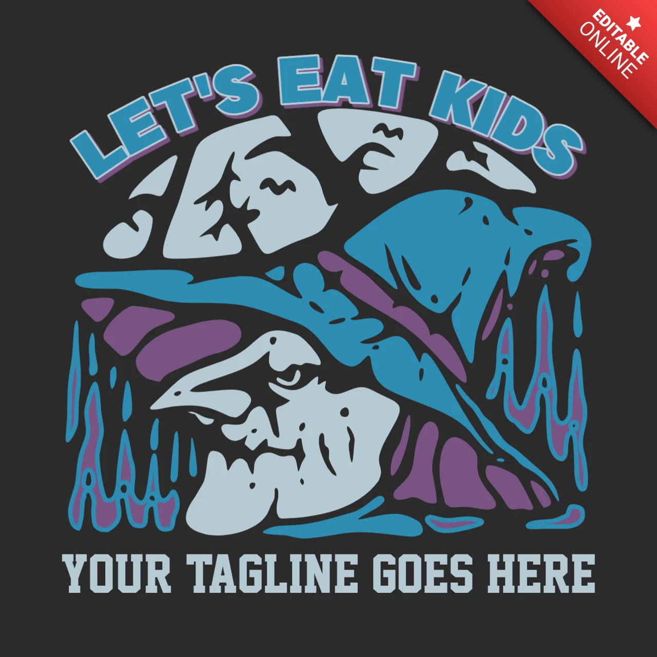 Lets Eat Kids With Witch T-shirt Design Template