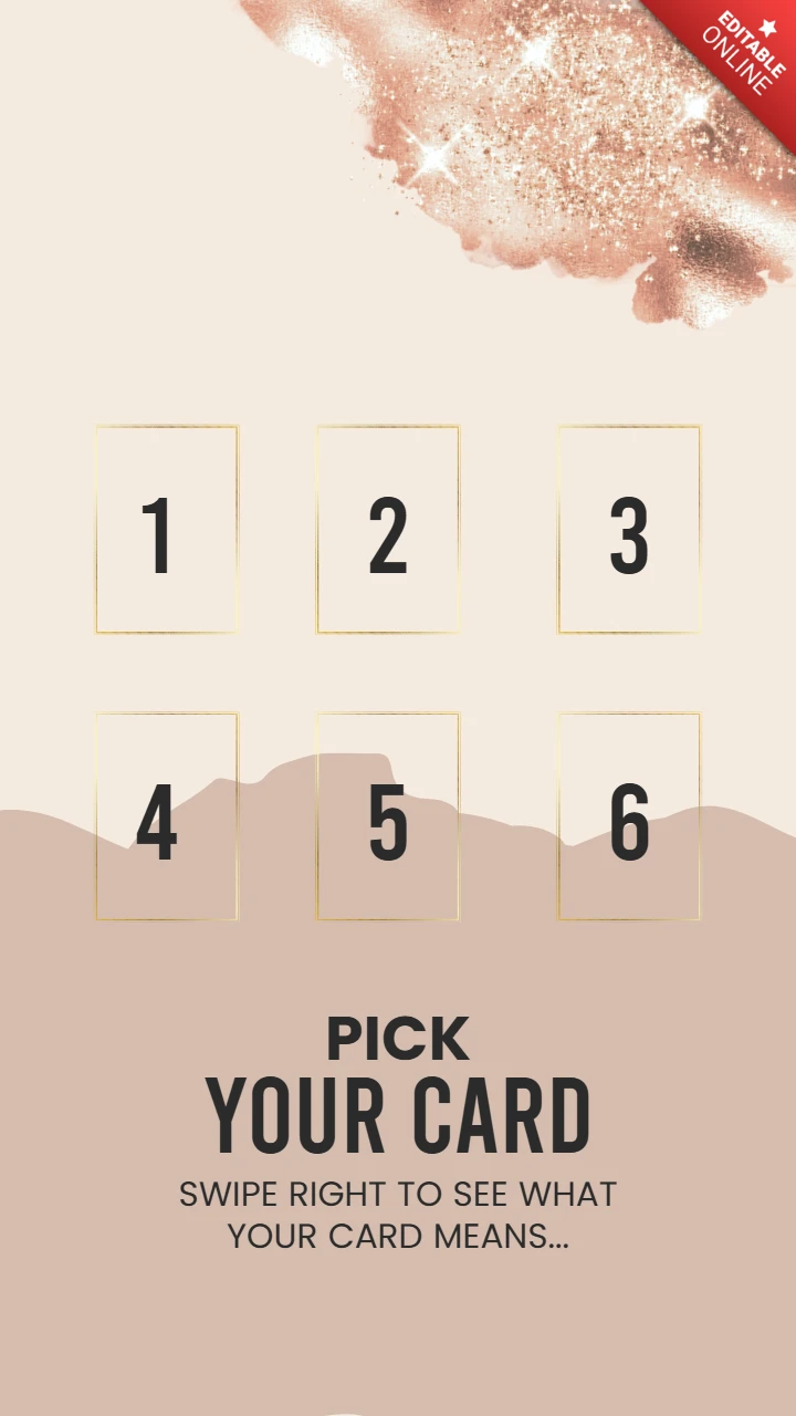 Pick Your Card and Reveal Its Insights Instagram Story Post Design Template