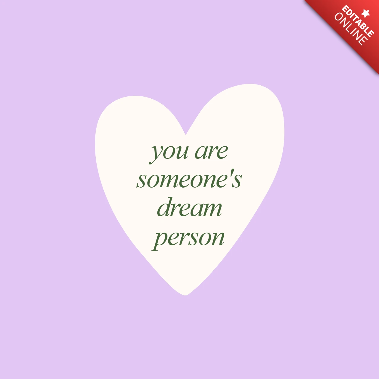 Mooie quote lila instagram post ontwerpsjabloon