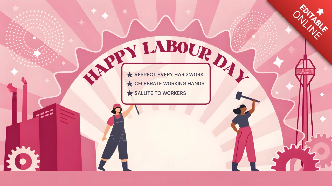Happy Labour Day Celebration Template - Modern Flat Design