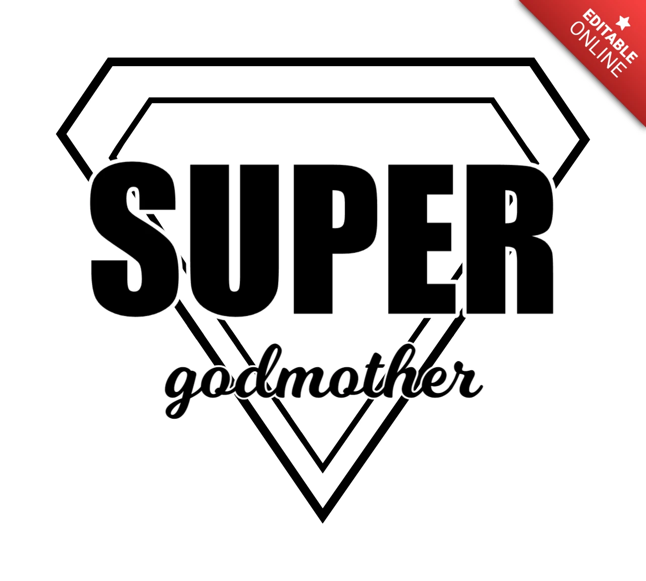Super Godmother T-shirt Design Template