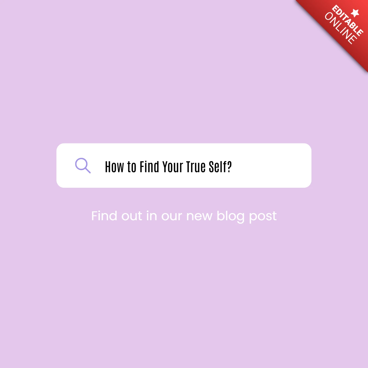 Find Your True Self Blog Promotion Instagram Post Design Template