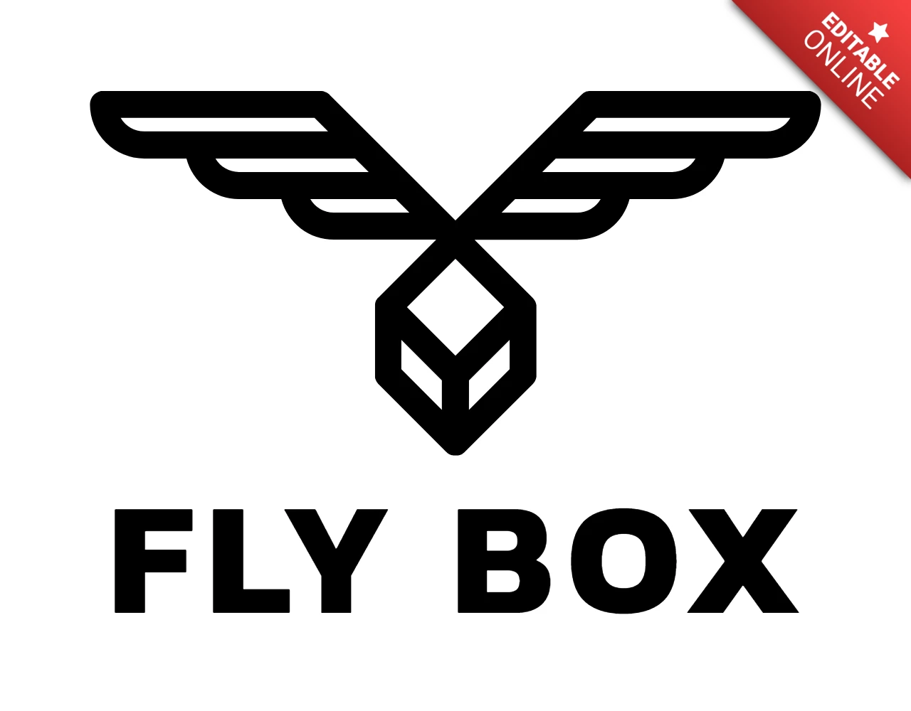 FlyBird Box Logo Design Template