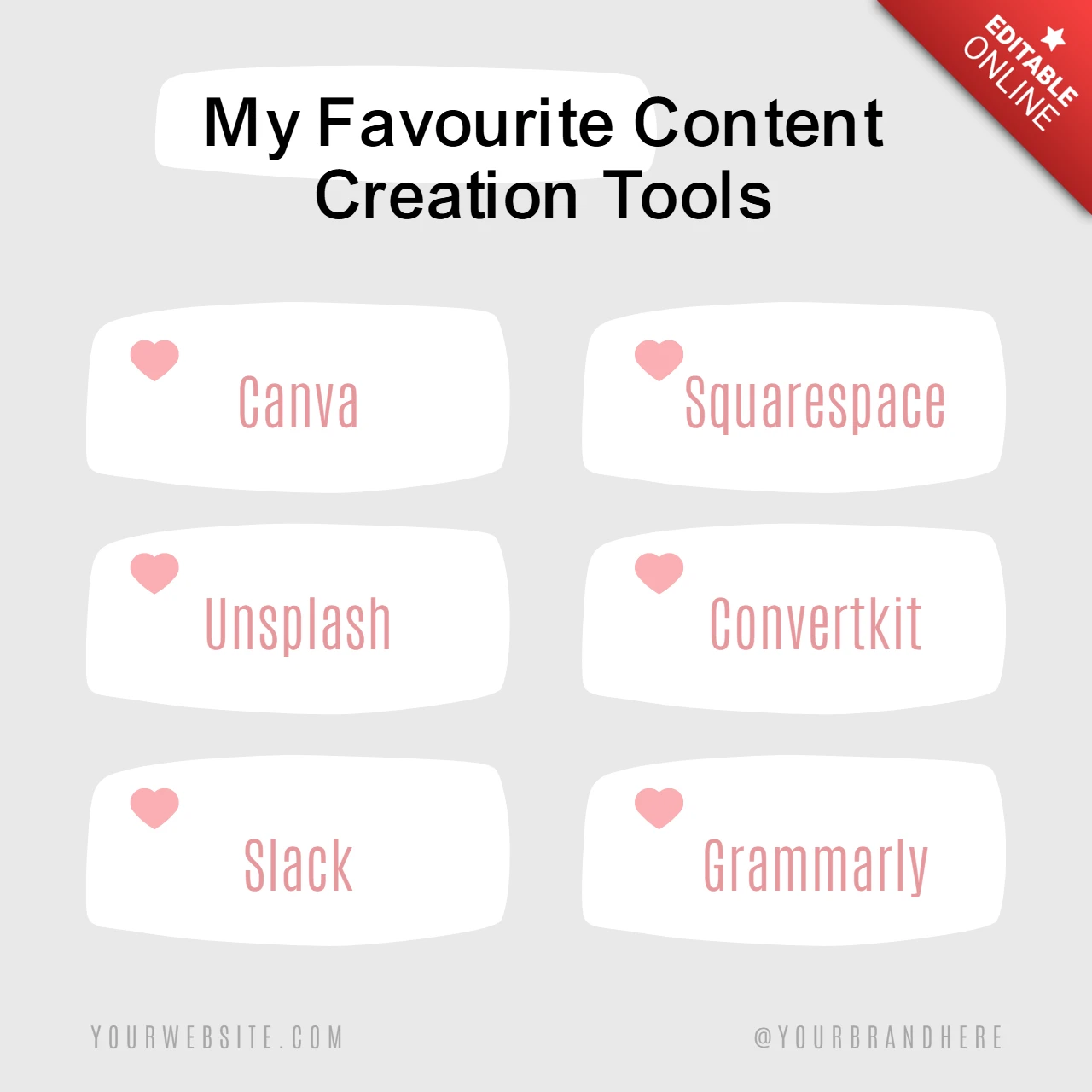 My Favourite Content Creation Tools Instagram Post Design Template