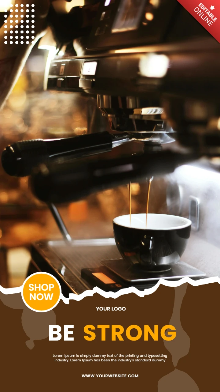 Modèle de conception de messages sur les médias sociaux pour les cafés