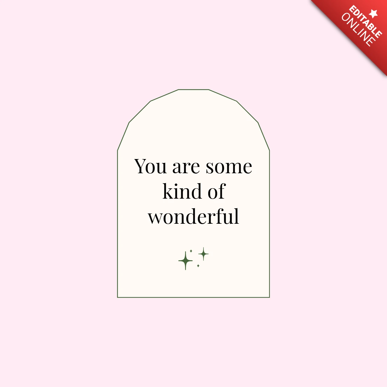 You Are Wonderful Quote Instagram Post Design Template