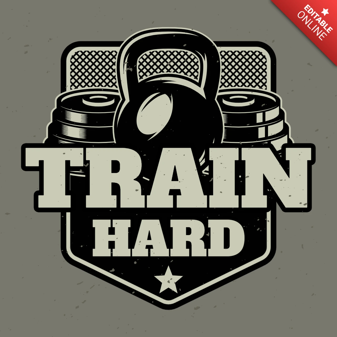 Gym gewicht t-shirt ontwerpsjabloon