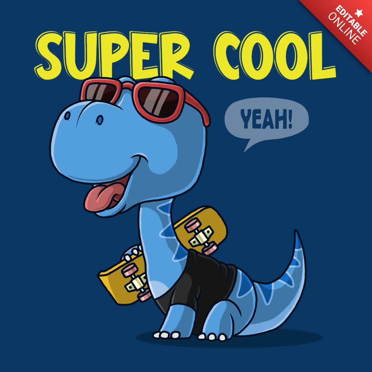 Super coole Dinosaurier-Designvorlage für Kinderbekleidung