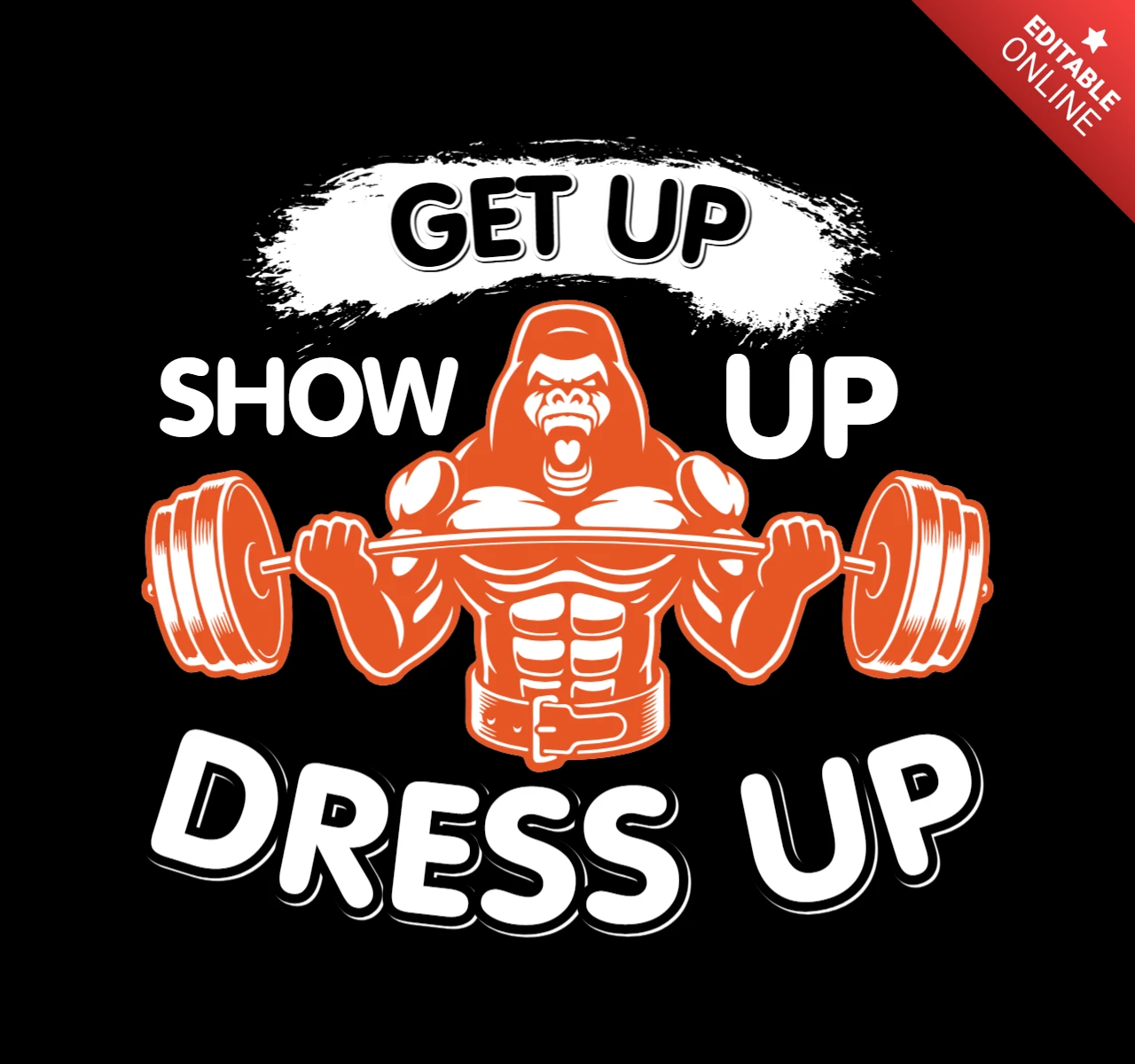 Modelo de design de camiseta motivacional para academia