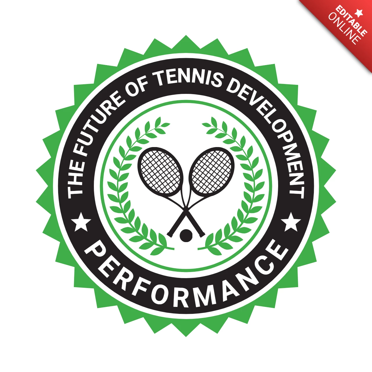 Tennis Tournament Sports Logo Design Template