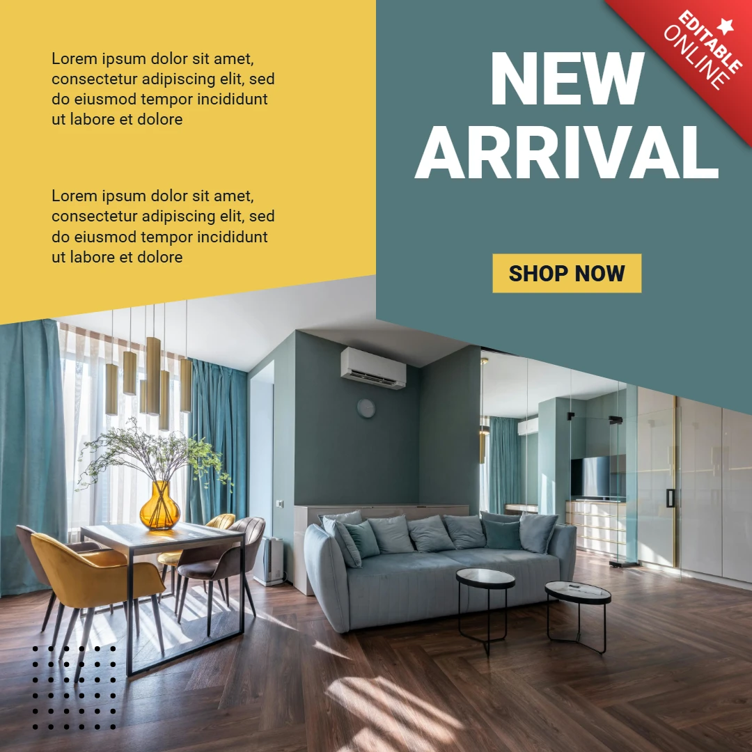 Geometric Two-Tone Advertisement Instagram Post Design Template