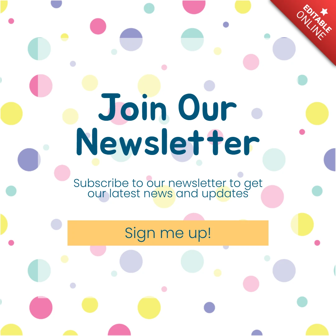 Únete a nuestro boletín de noticias plantilla de diseño de post de instagram