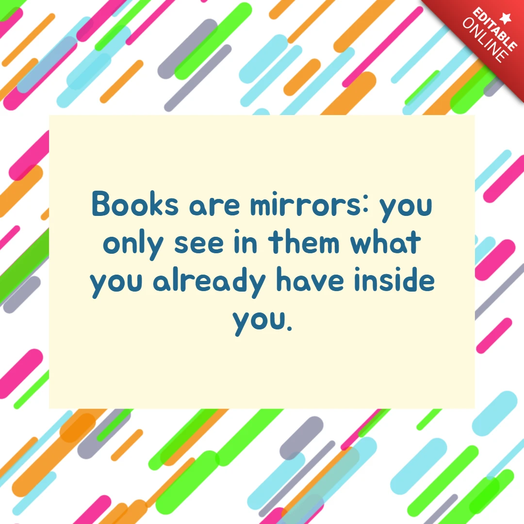 Inspirational Quotes About Reading Instagram Post Design Template