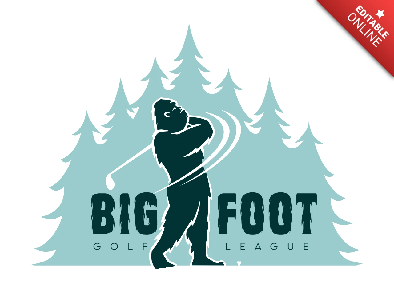 Bigfoot Golf Logo Design Template