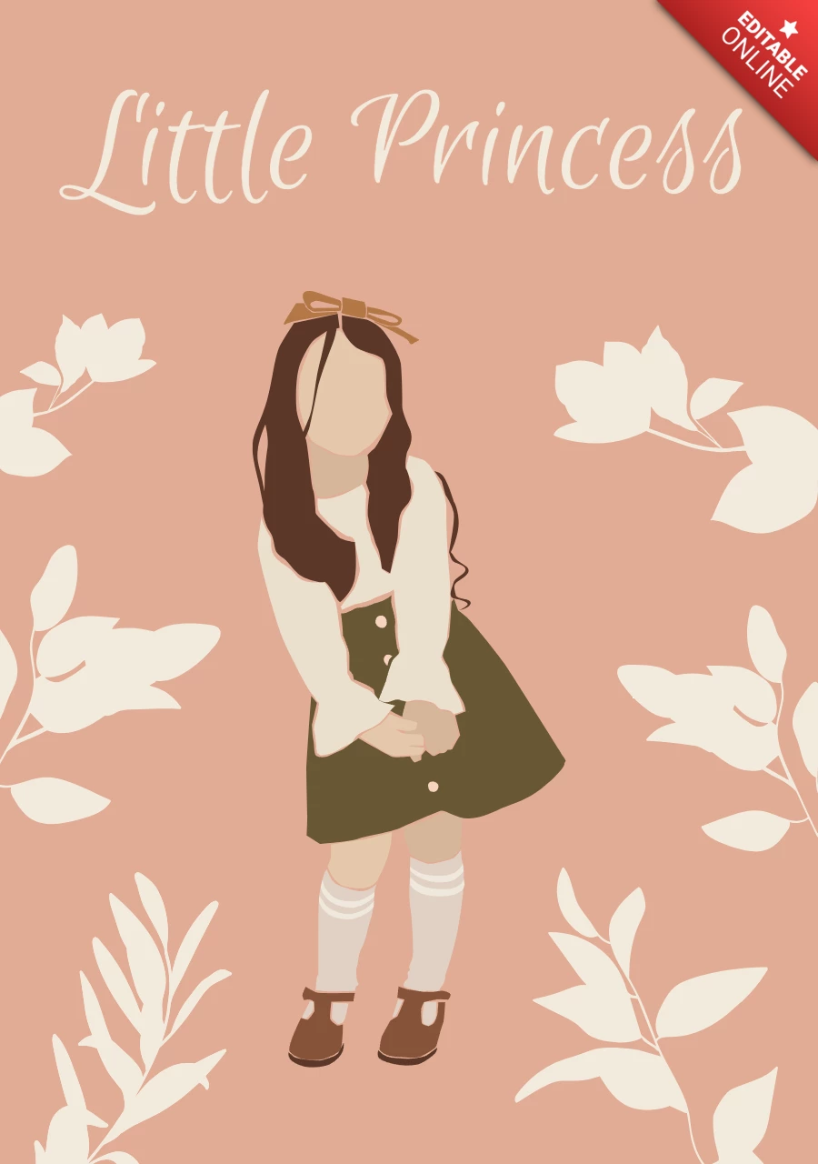 Little Princess Printable Flat Design Poster