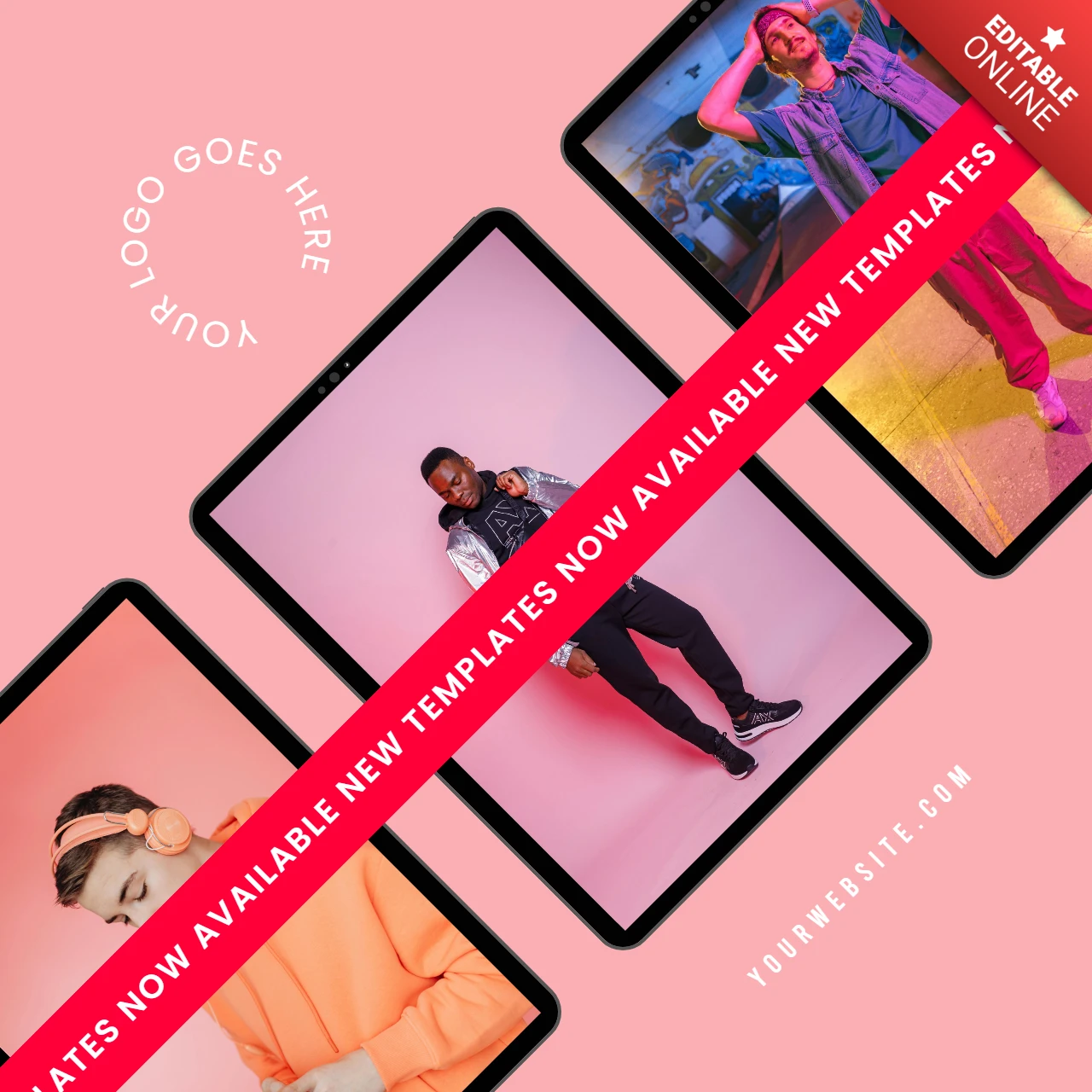 Trendy Mode Schaufenster Instagram Post Design Vorlage
