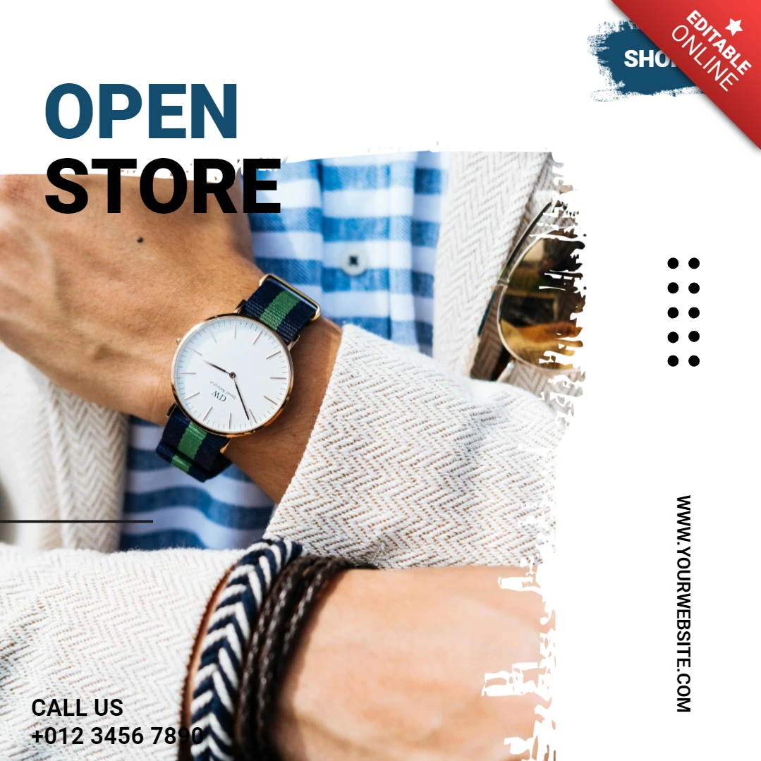 Szablon postu w mediach społecznościowych Open Store Watch