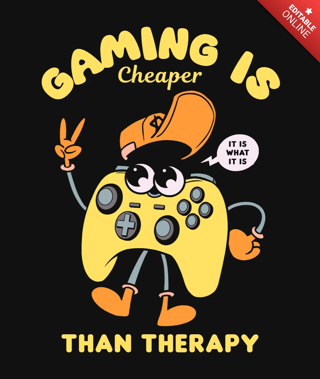 Oyuncunun intikamı zafer için hazır ve kitle t-shirt tasarım şablonu