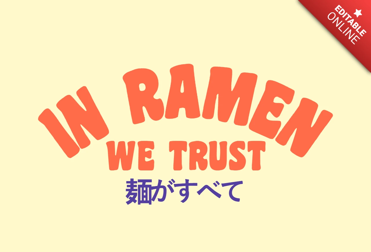 Modèle de design de ramen rétro ludique pour les amateurs de nourriture