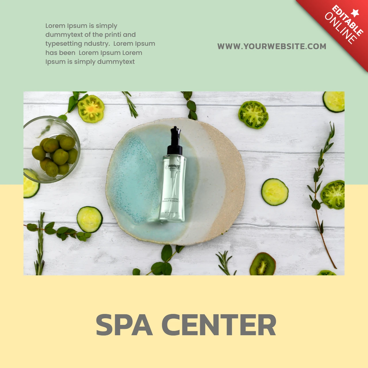 Modelo de design de postagem promocional do Instagram para centro de spa atraente