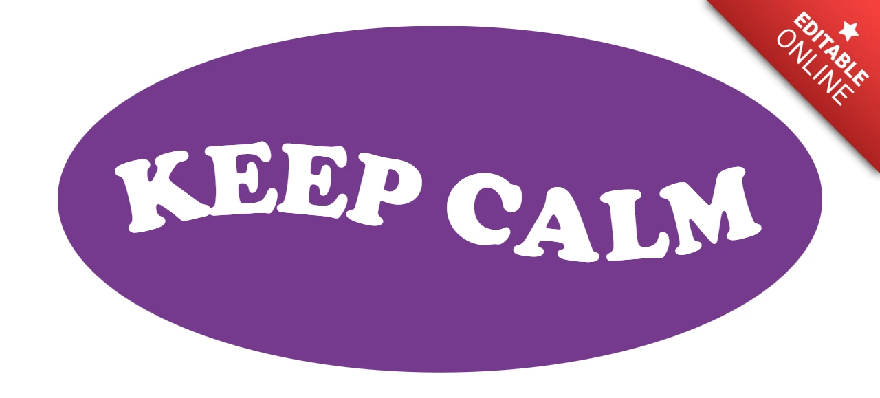 Mantieni la calma design tipografico per poster e merchandise