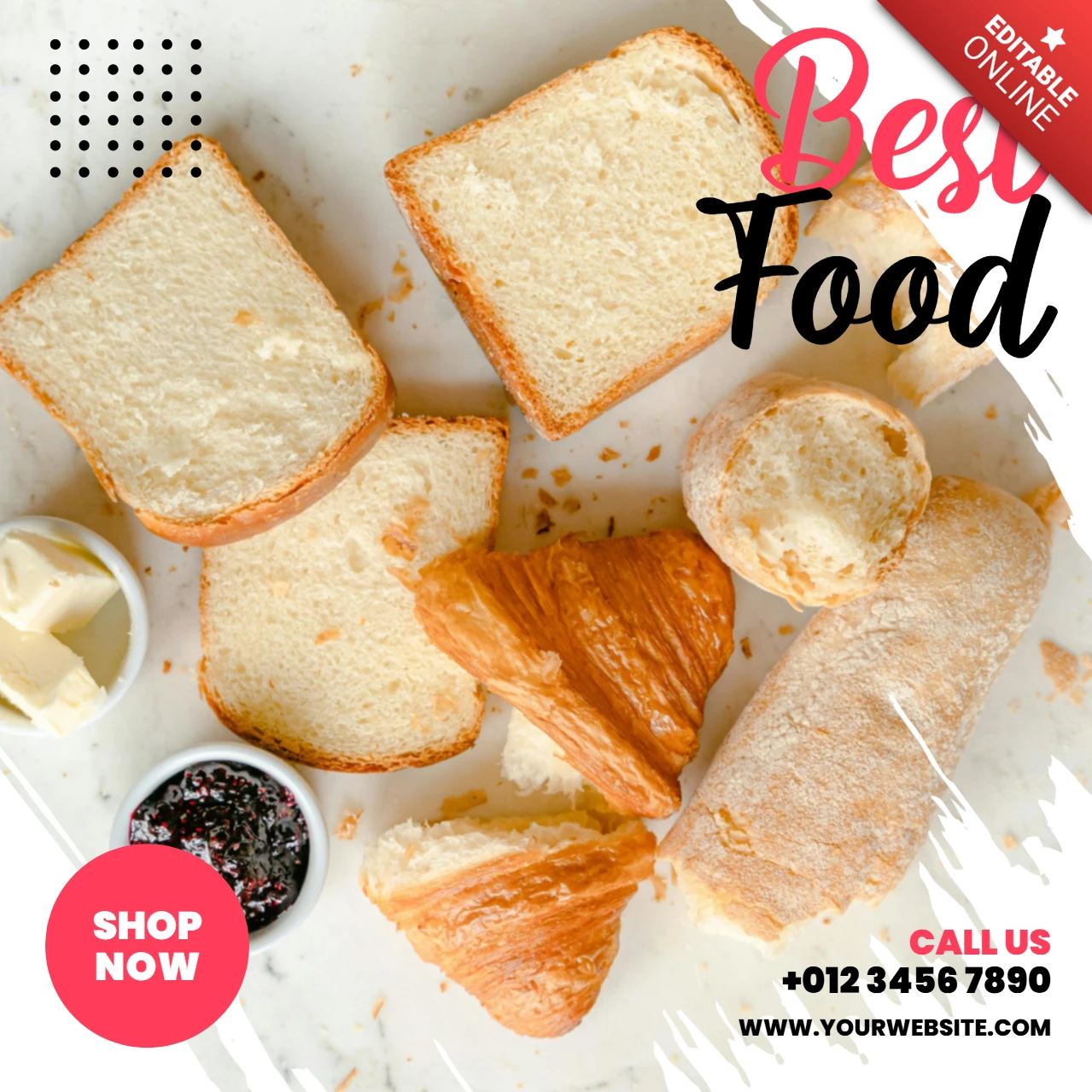 Best Food Sale Promotional Social Media Post Design Template